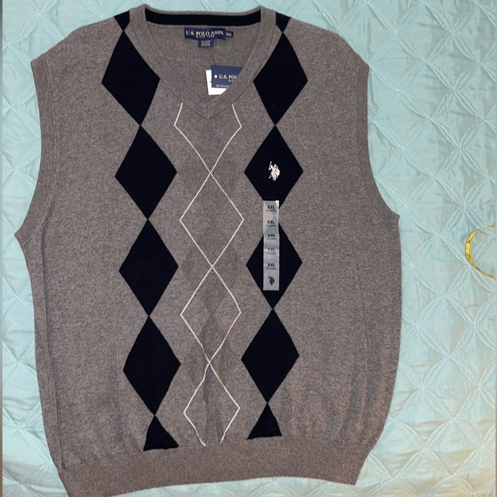 Argyle vest sz XXL NWT